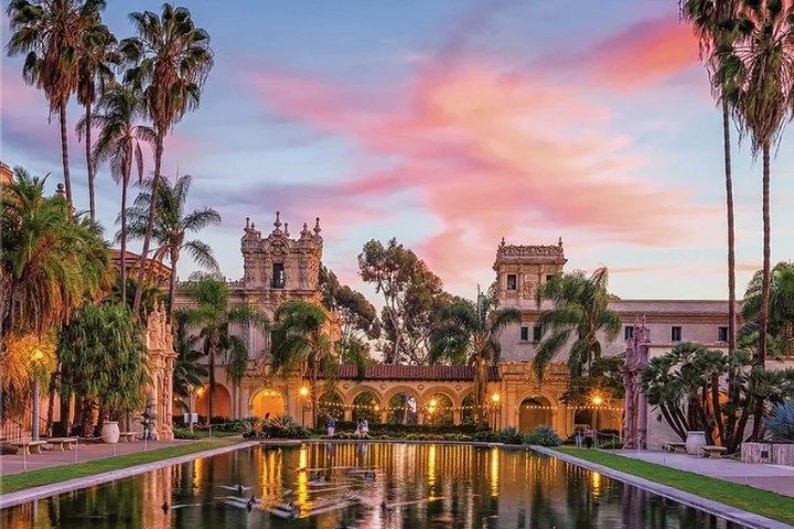 Balboa Park at sunset