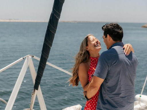 Couple on boat
