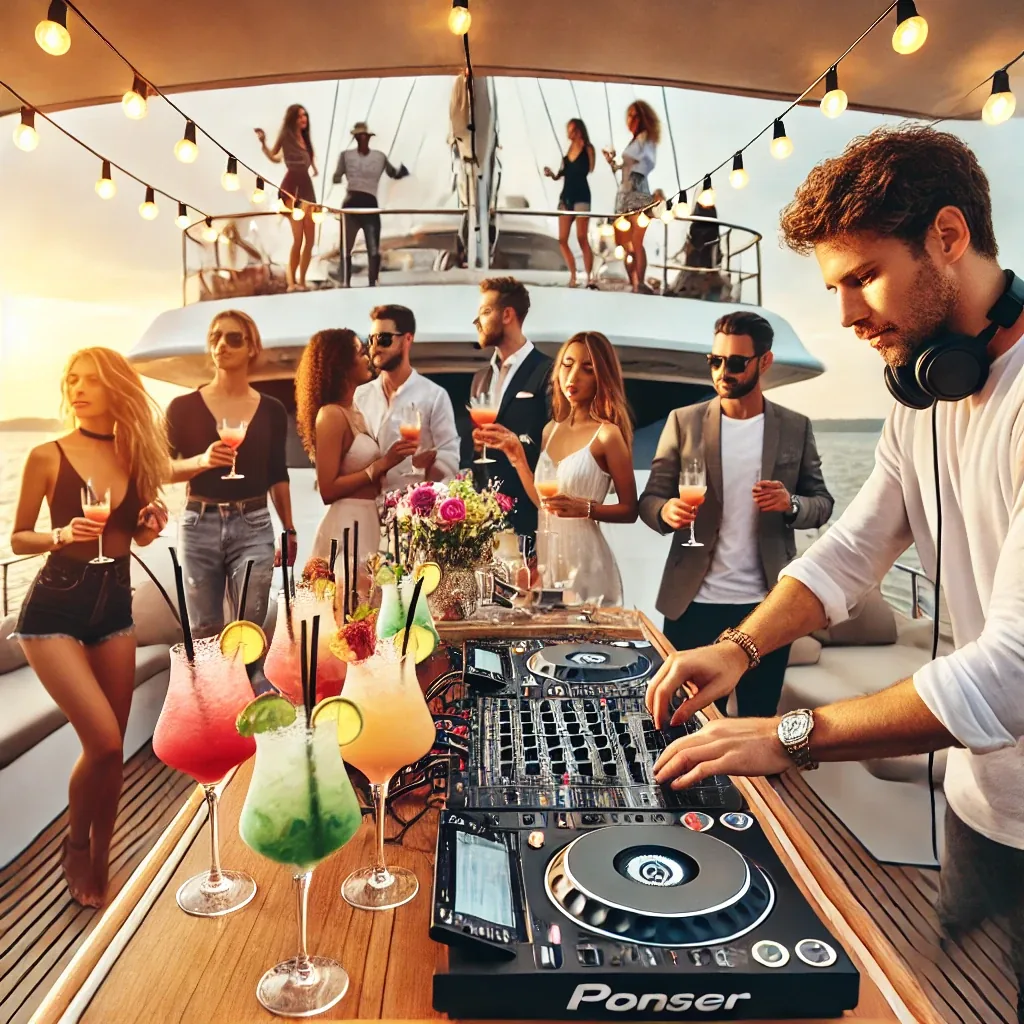 dj on a yacht party