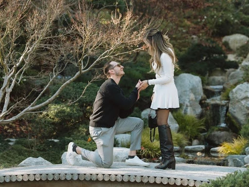 Man proposing to woman