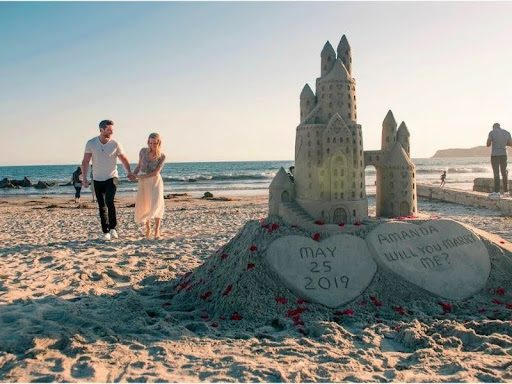 sandcastle on the beach