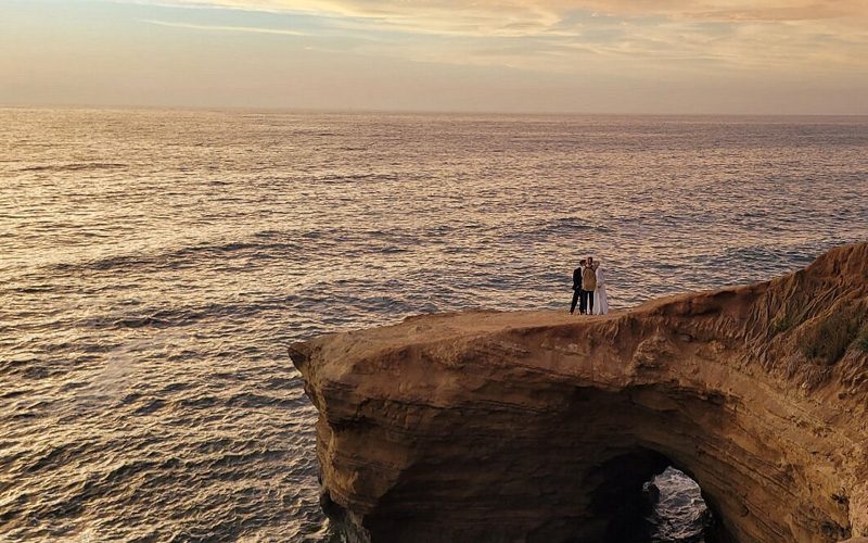 Sunset Cliffs Natural Park at sunset