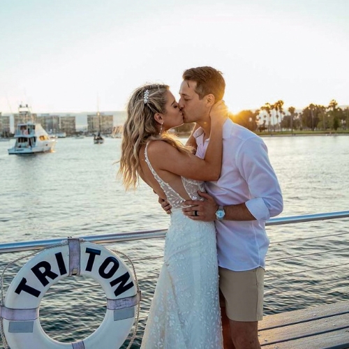 kissing on a boat