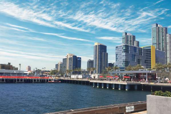 seaport village sunset